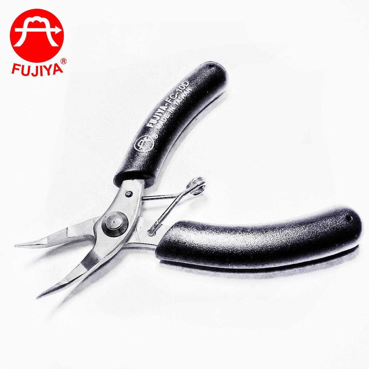 Uxcell Mini Bent Nose Pliers 5" Toothless Curved Precision Plier With Plastic Handle For DIY