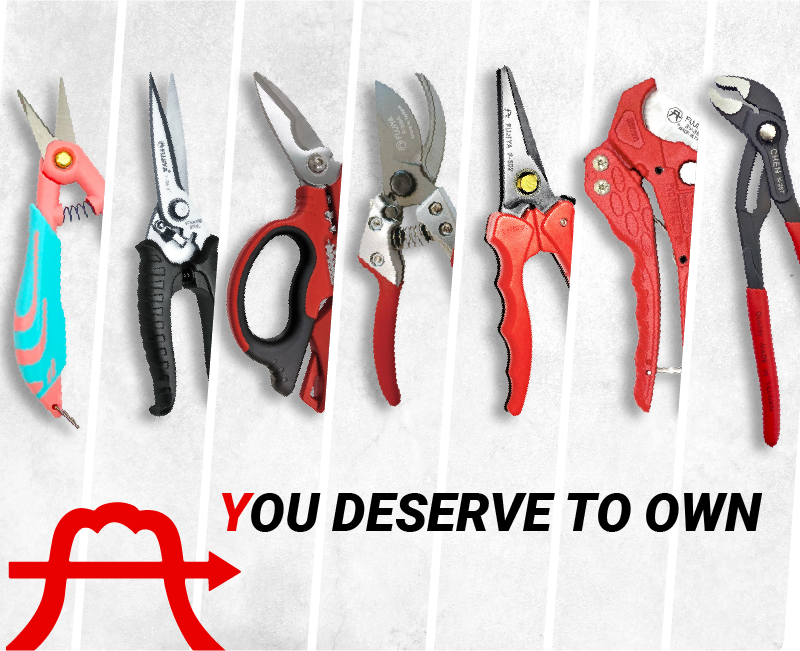 garden tools: pruning shears, multi-function scissors