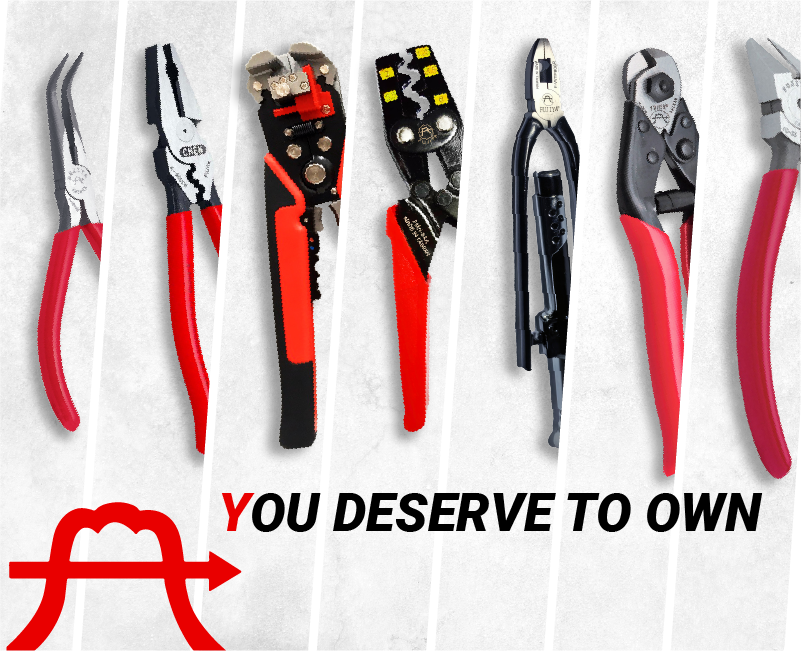 electronic tools: water pipe pliers, wire strippers, cutting pliers